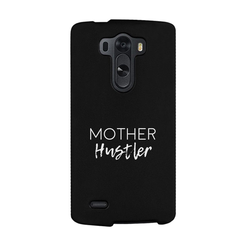 Mother Hustler Black Phone Case Simple Design Rubberized Grip