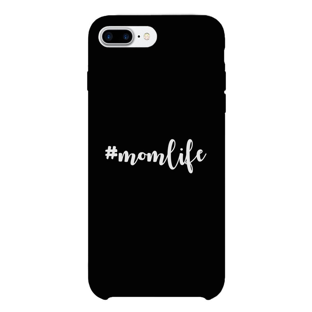 Momlife Black Phone Case Trendy Design Ultra Slim Rubber Coat