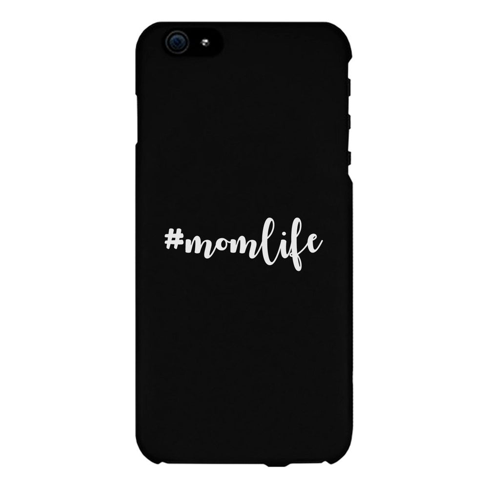 Momlife Black Phone Case Trendy Design Ultra Slim Rubber Coat