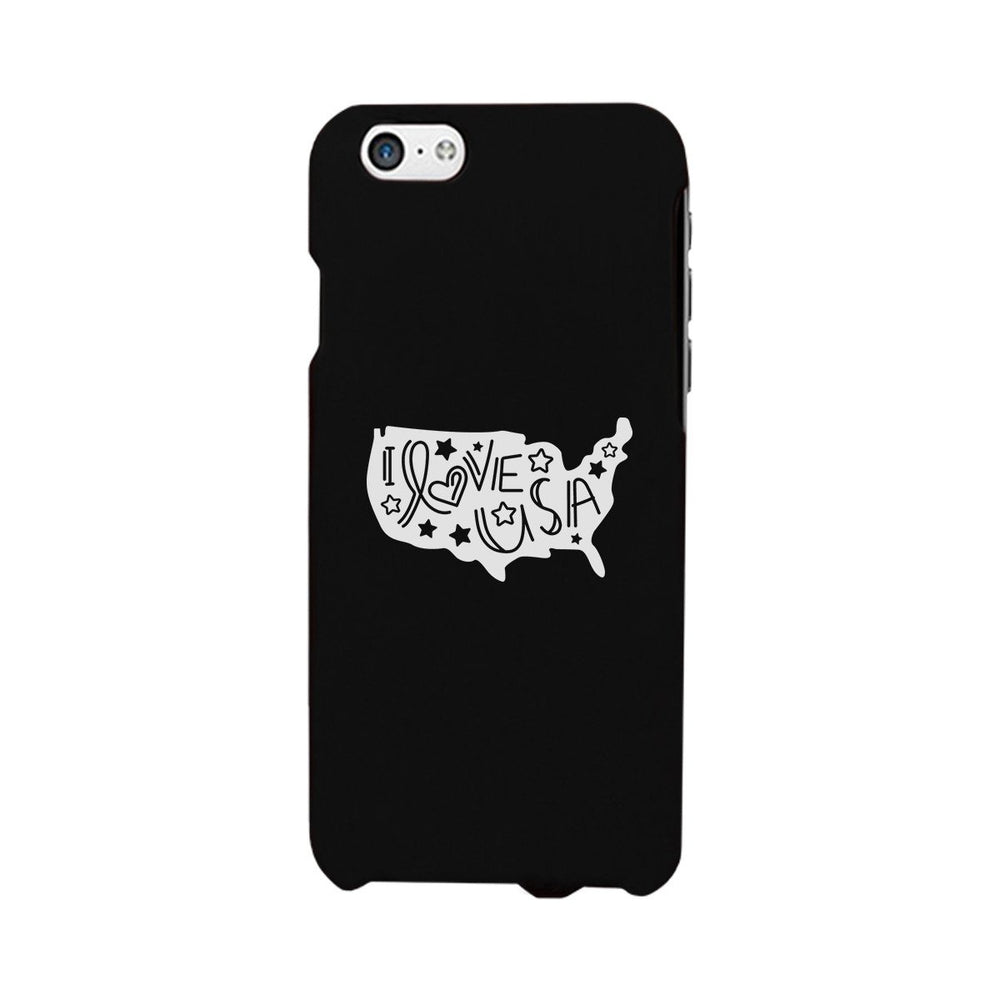 I Love USA Black Phone Case