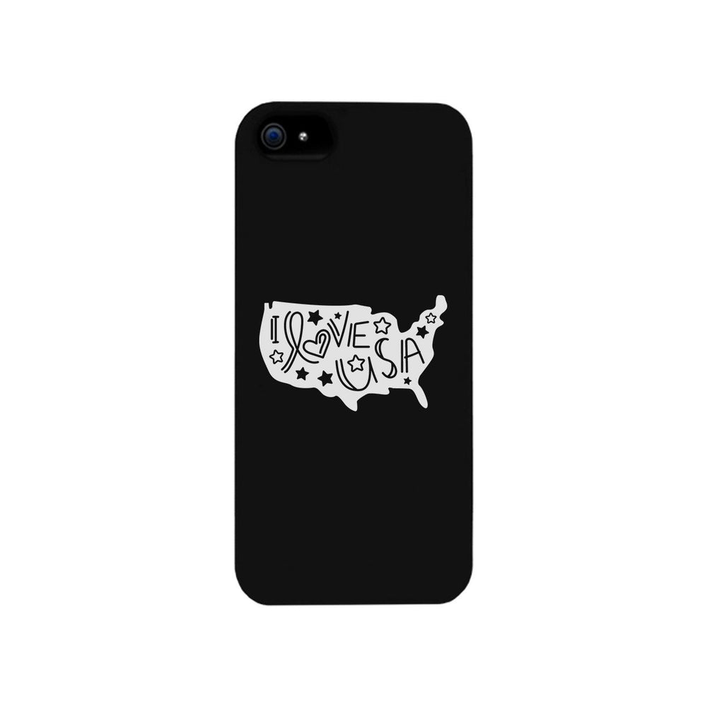 I Love USA Black Phone Case