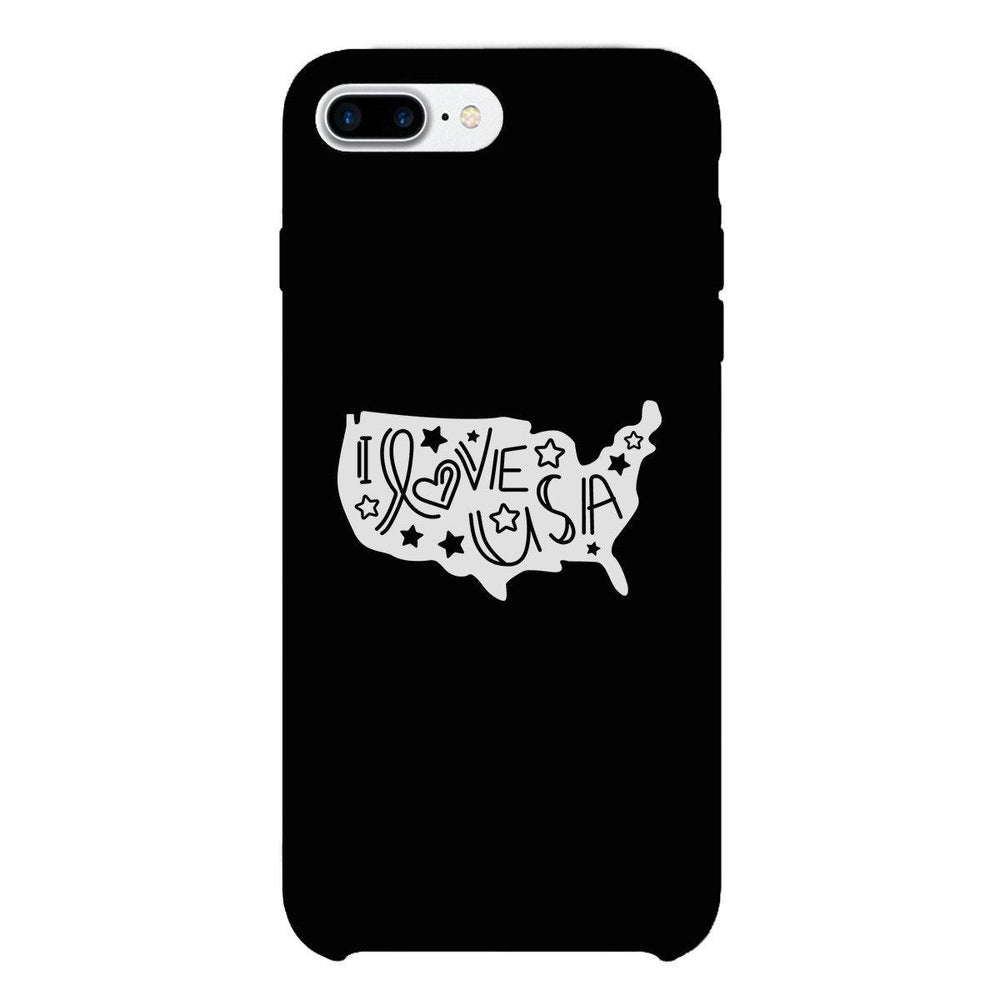 I Love USA Black Phone Case