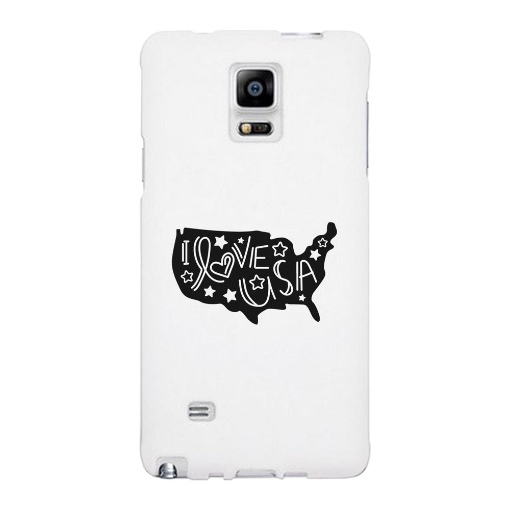 I Love USA White Phone Case