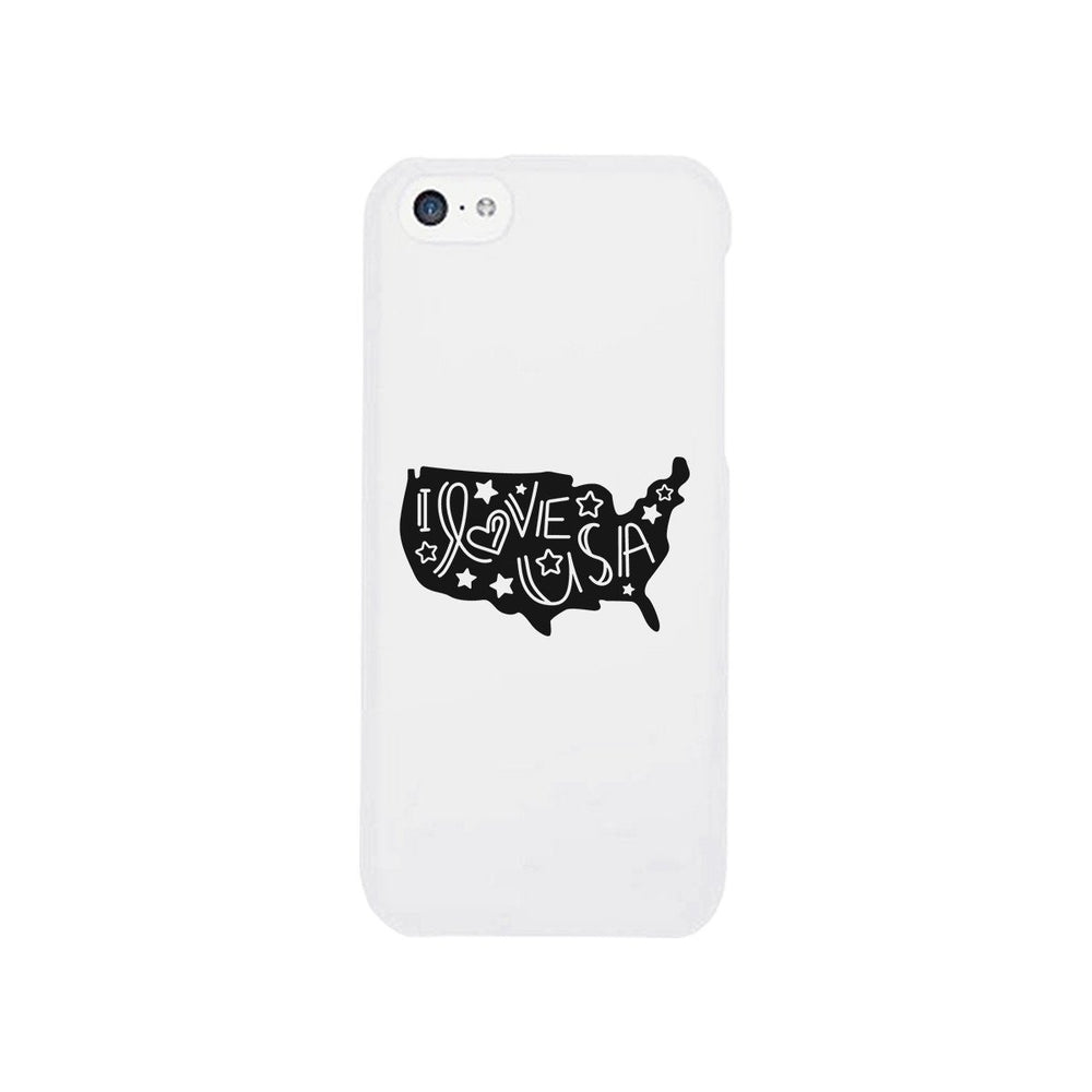 I Love USA White Phone Case