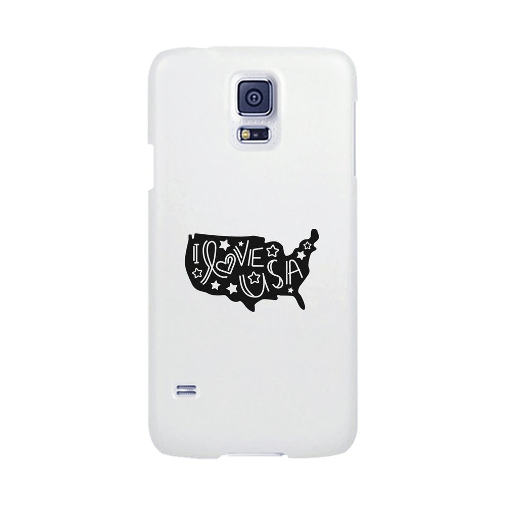 I Love USA White Phone Case