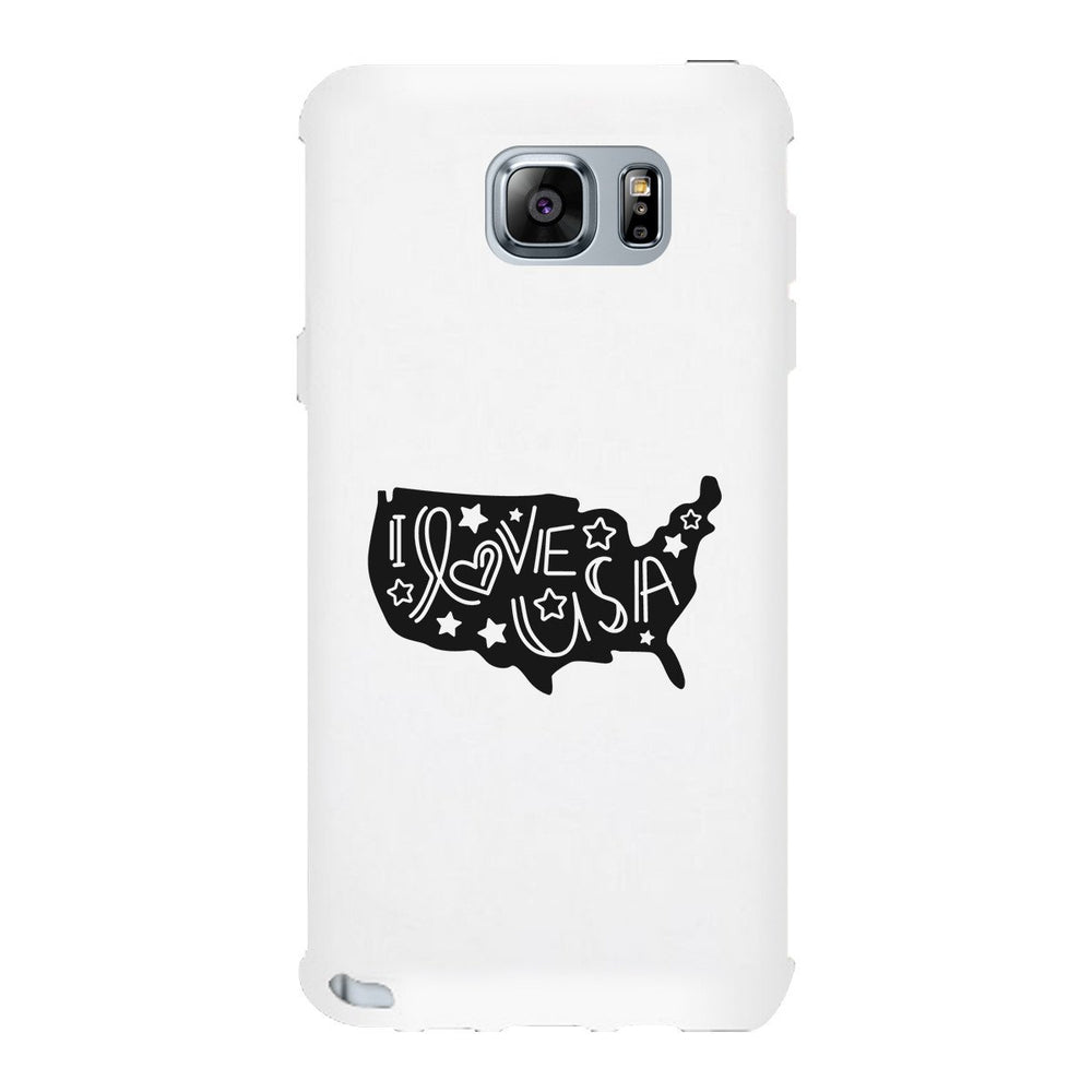 I Love USA White Phone Case
