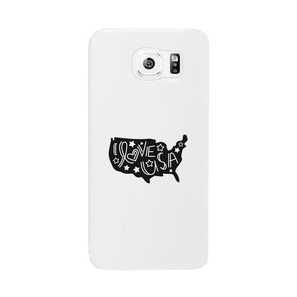 I Love USA White Phone Case