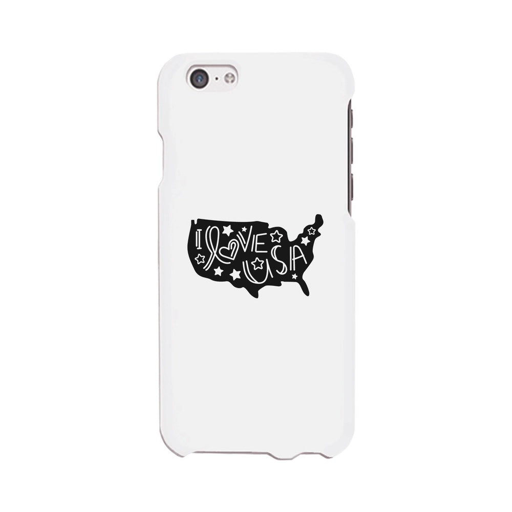 I Love USA White Phone Case