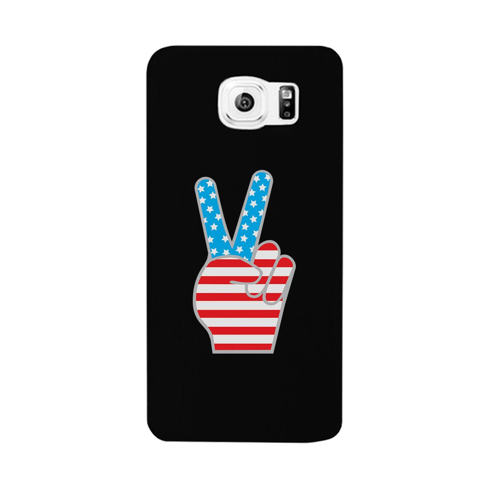 American Flag Peace Black Phone Case
