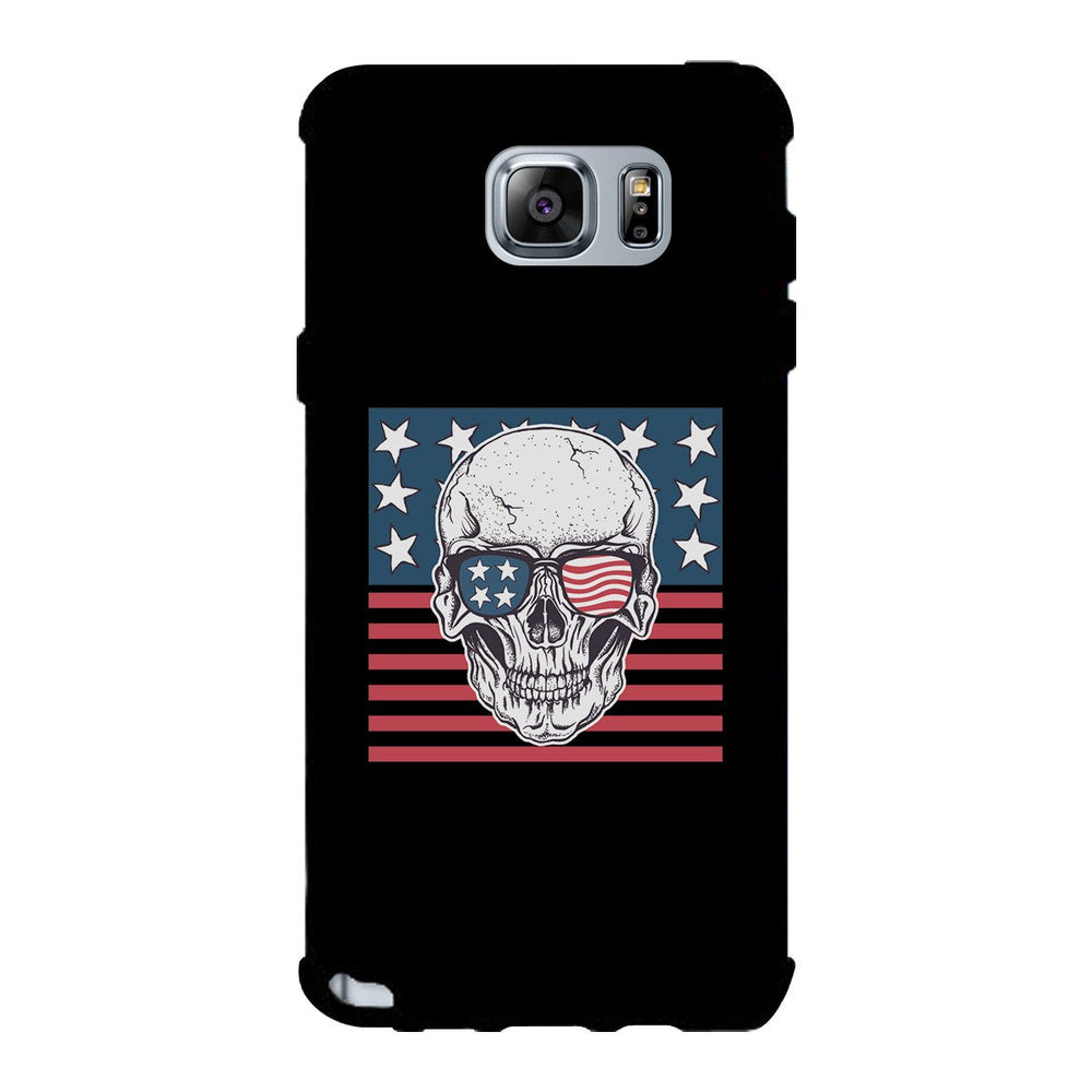 Skull American Flag Black Phone Case