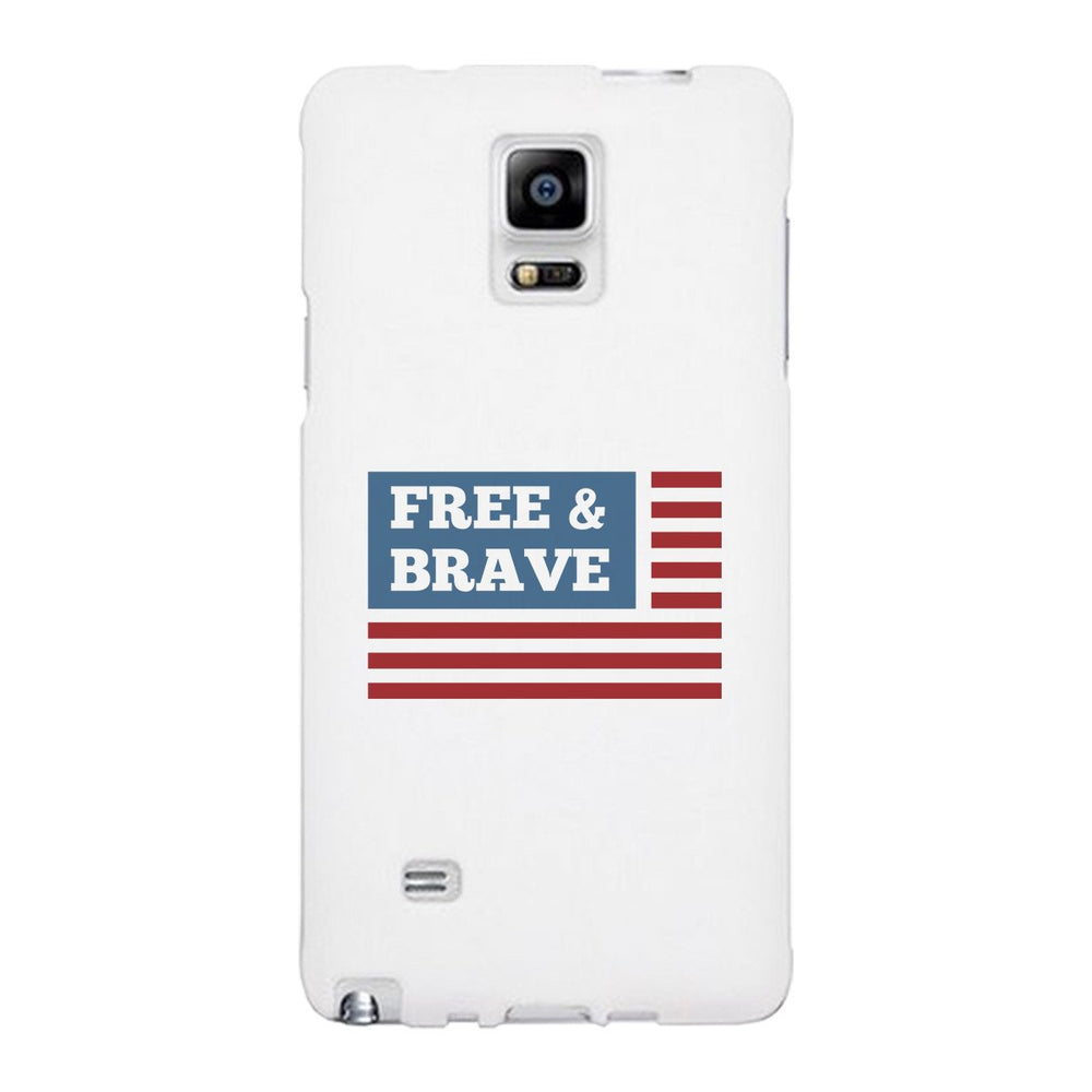 Free & Brave Us Flag White Phone Case