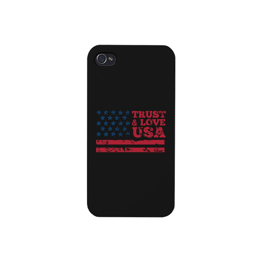 Trust & Love Usa Black Phone Case