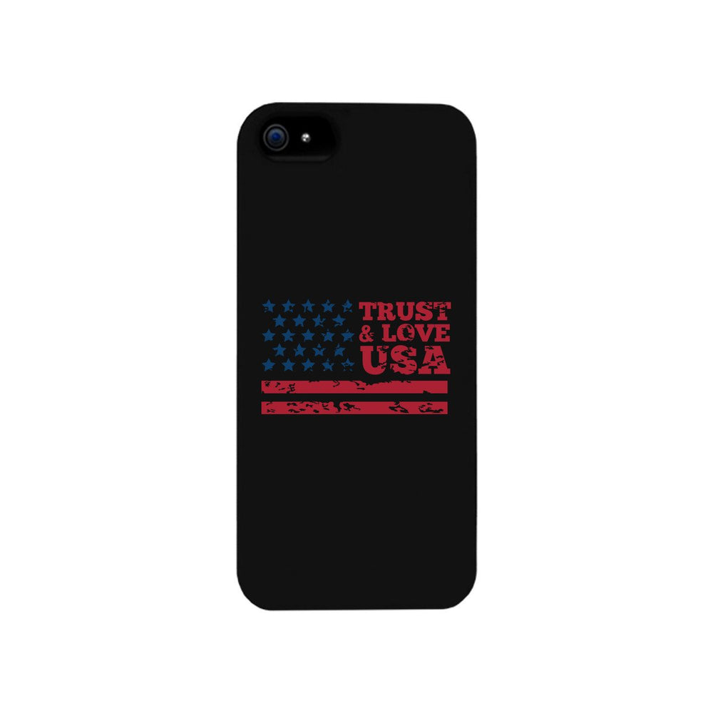 Trust & Love Usa Black Phone Case