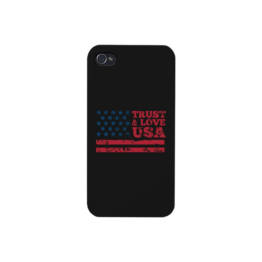 Trust & Love Usa Black Phone Case