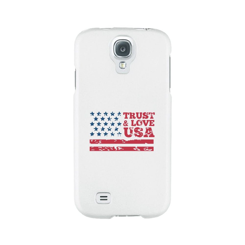 Trust & Love Usa White Phone Case