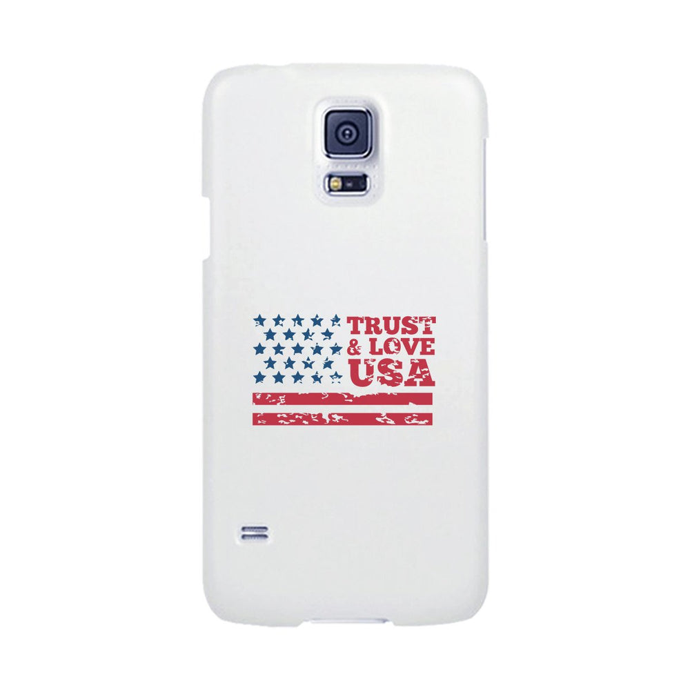 Trust & Love Usa White Phone Case