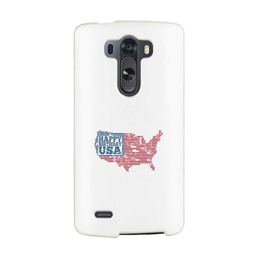 Happy Birthday Usa White Phone Case