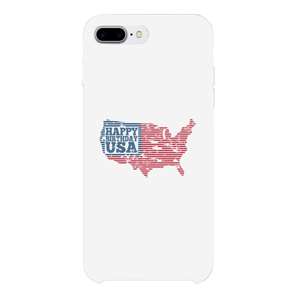 Happy Birthday Usa White Phone Case