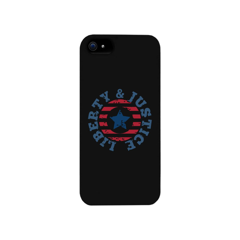 Liberty & Justice Black Phone Case