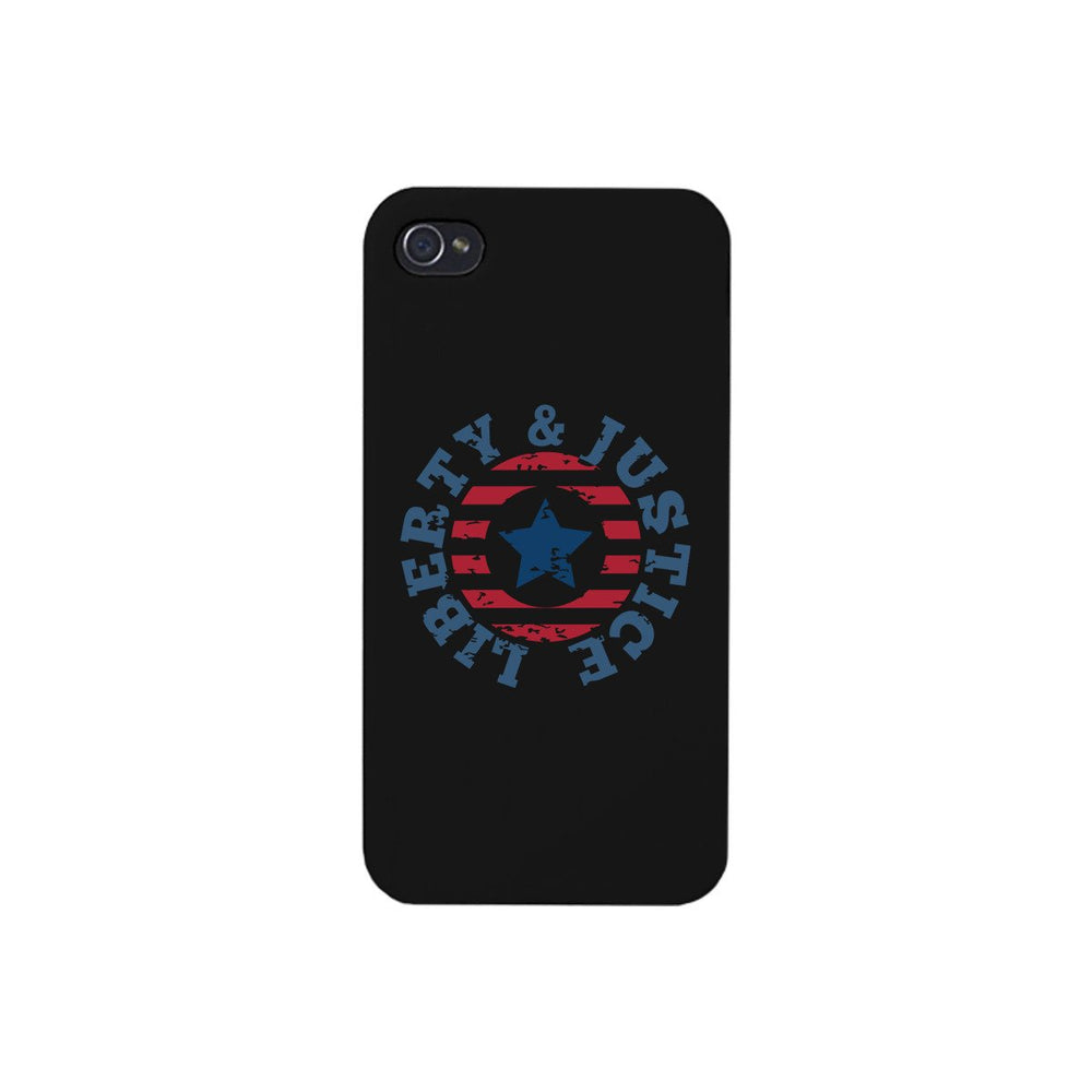 Liberty & Justice Black Phone Case