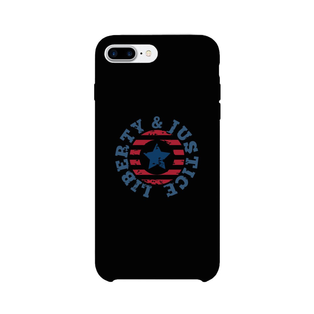 Liberty & Justice Black Phone Case