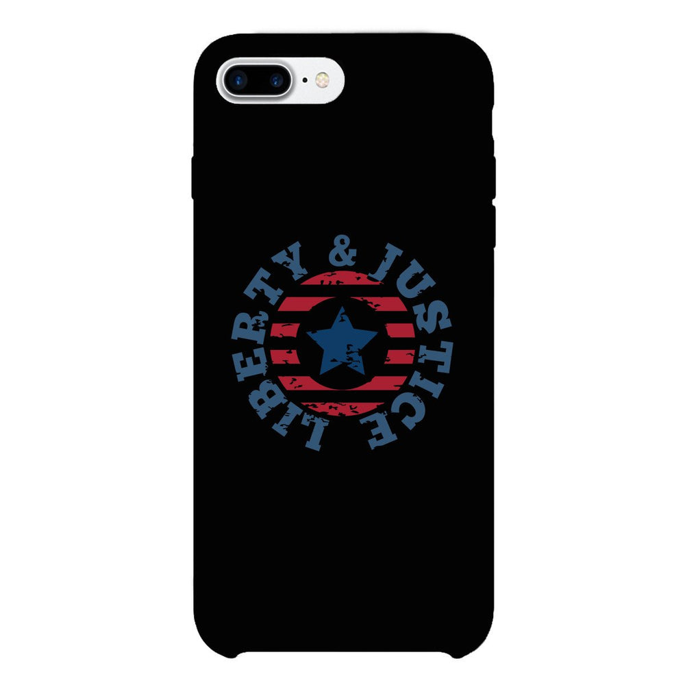 Liberty & Justice Black Phone Case