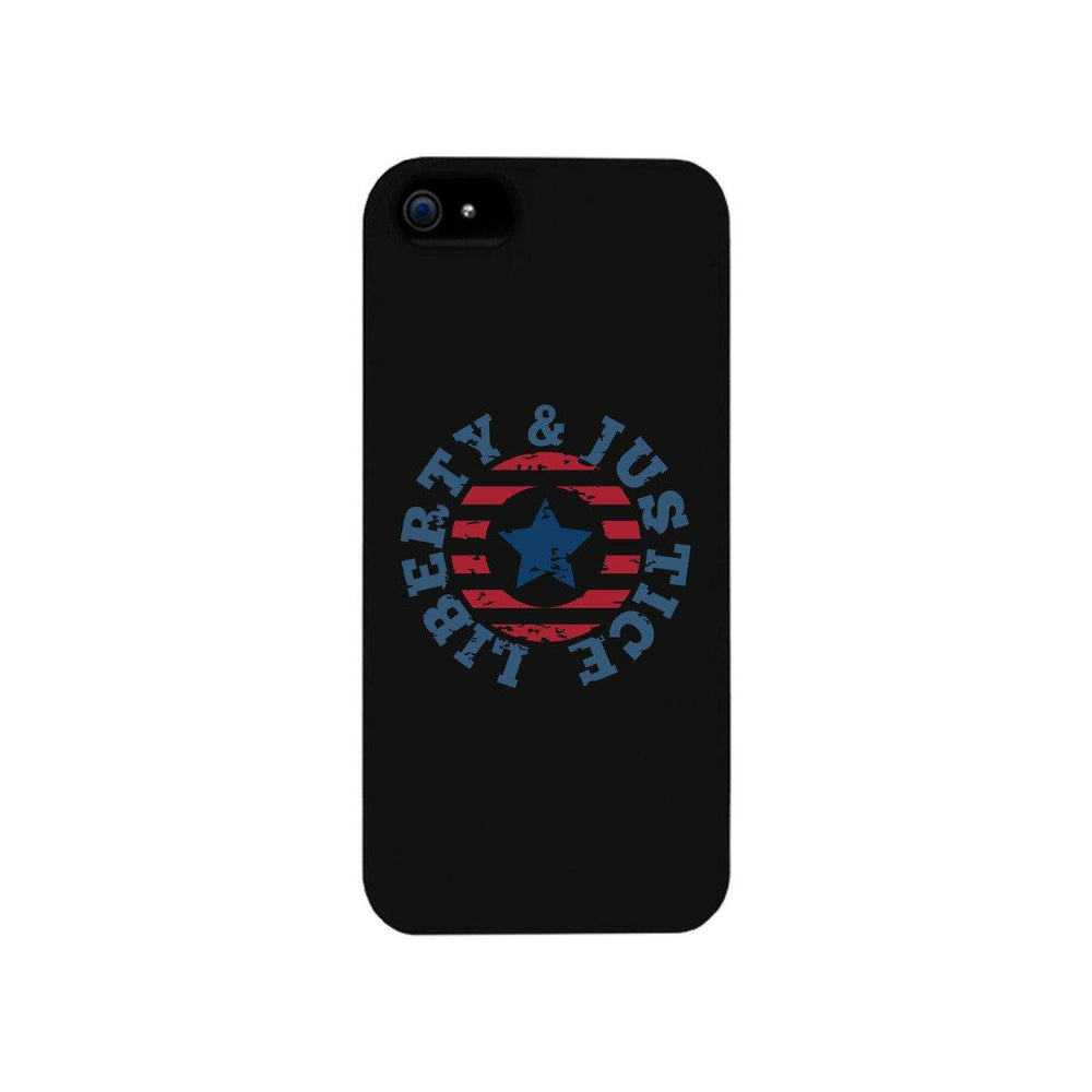 Liberty & Justice Black Phone Case