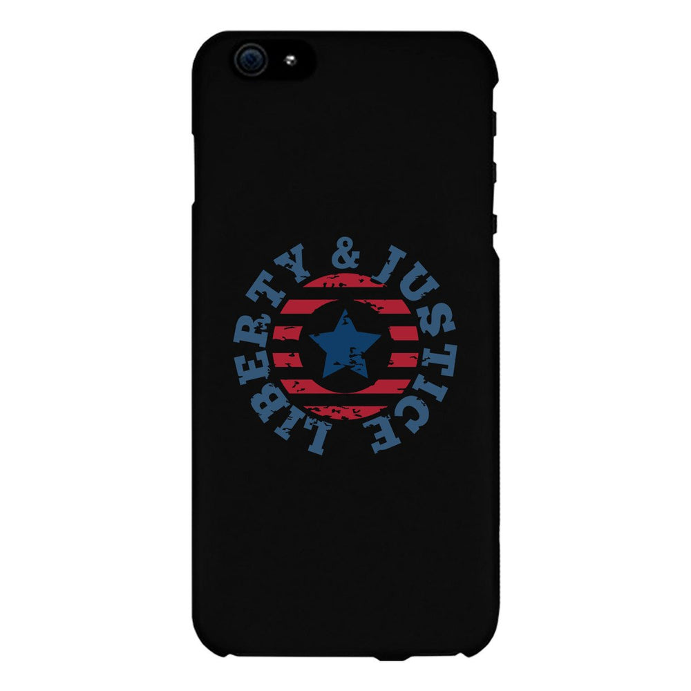 Liberty & Justice Black Phone Case
