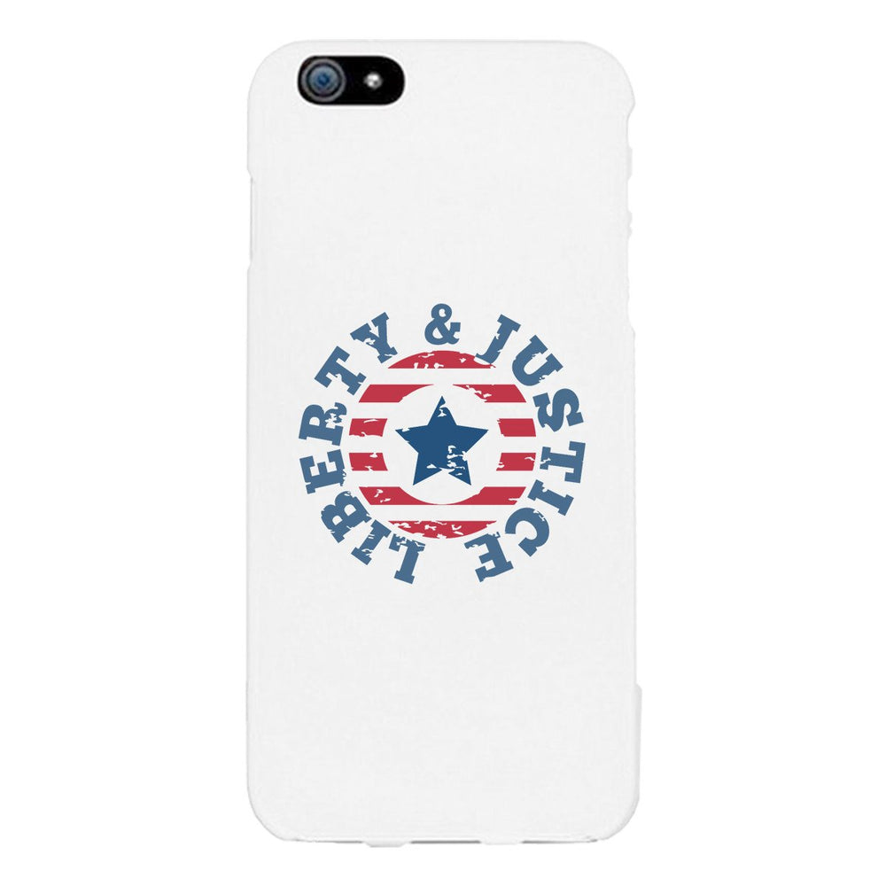 Liberty & Justice White Phone Case