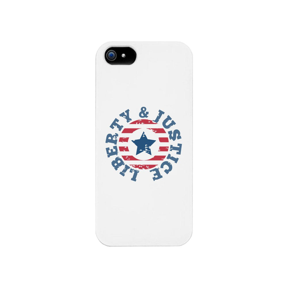 Liberty & Justice White Phone Case