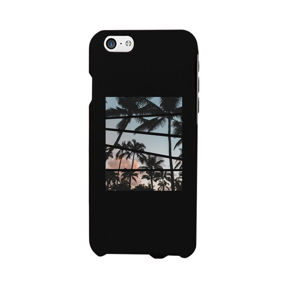Palm Trees Split Black Phone Case