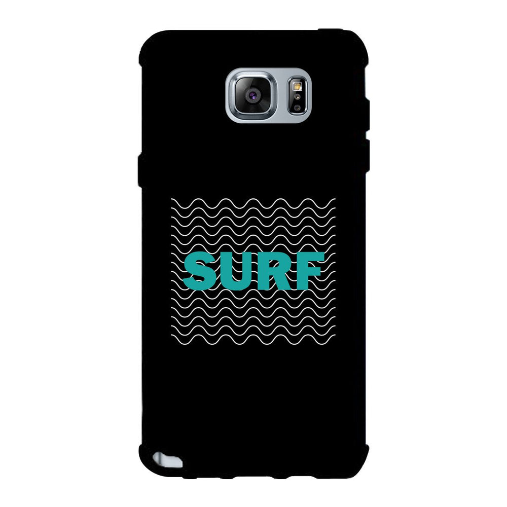 Surf Waves Black Phone Case