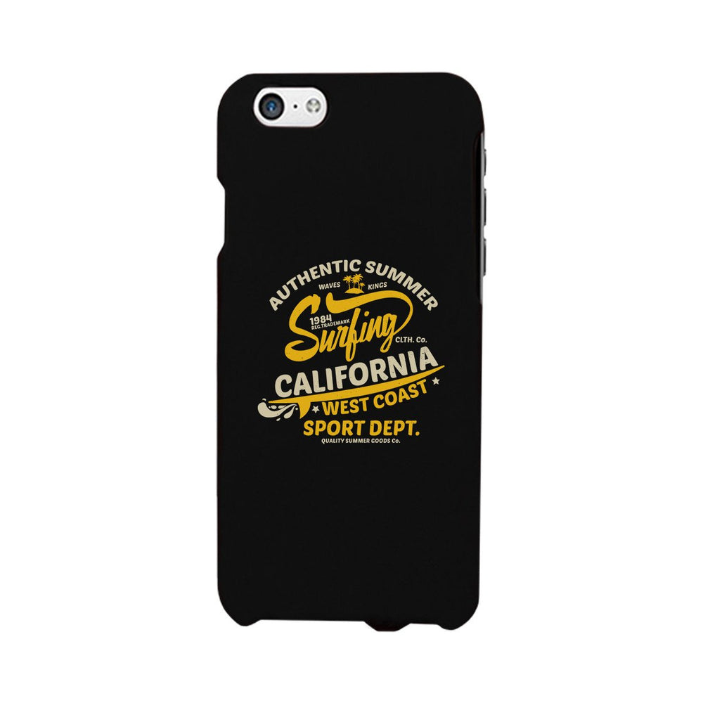 Authentic Summer Surfing California Black Phone Case