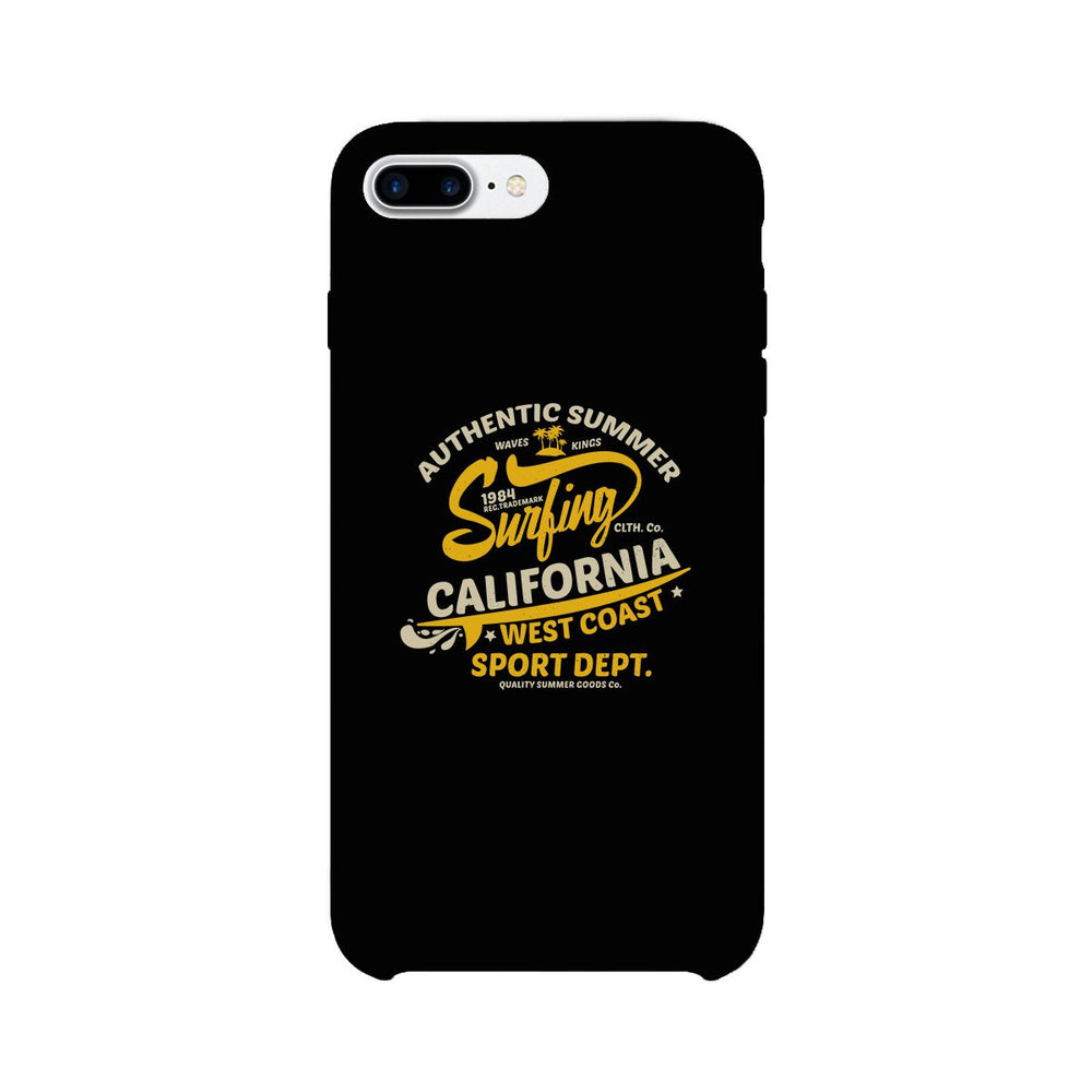 Authentic Summer Surfing California Black Phone Case
