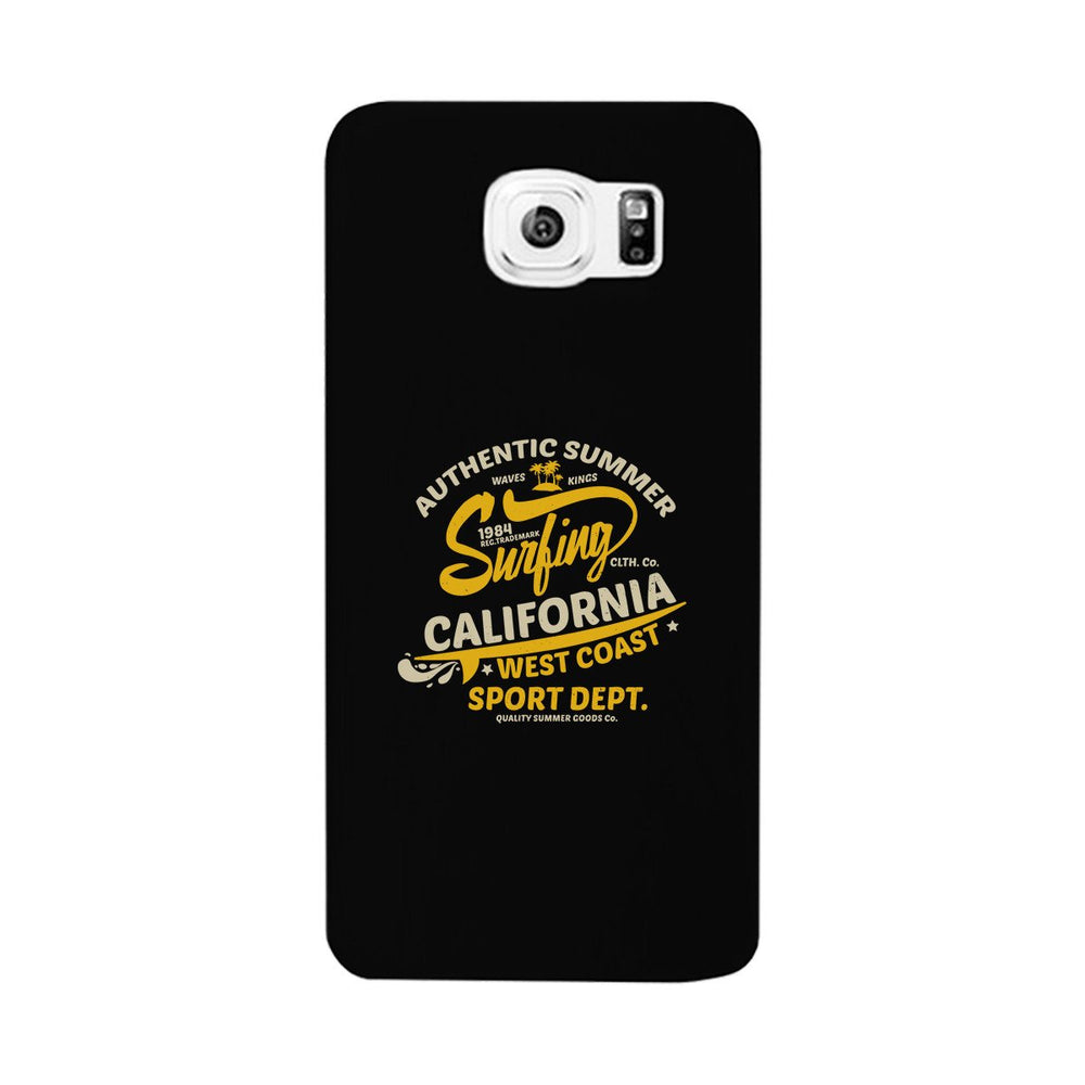 Authentic Summer Surfing California Black Phone Case