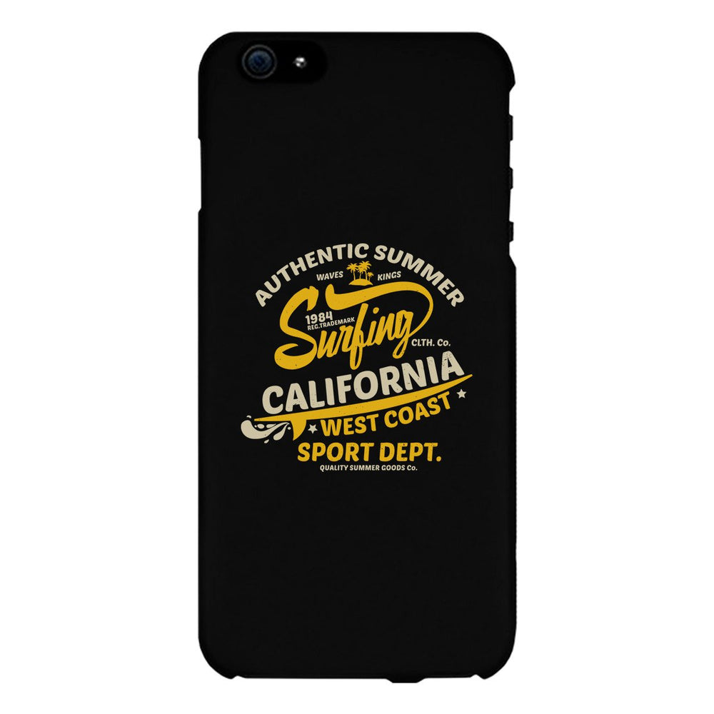 Authentic Summer Surfing California Black Phone Case