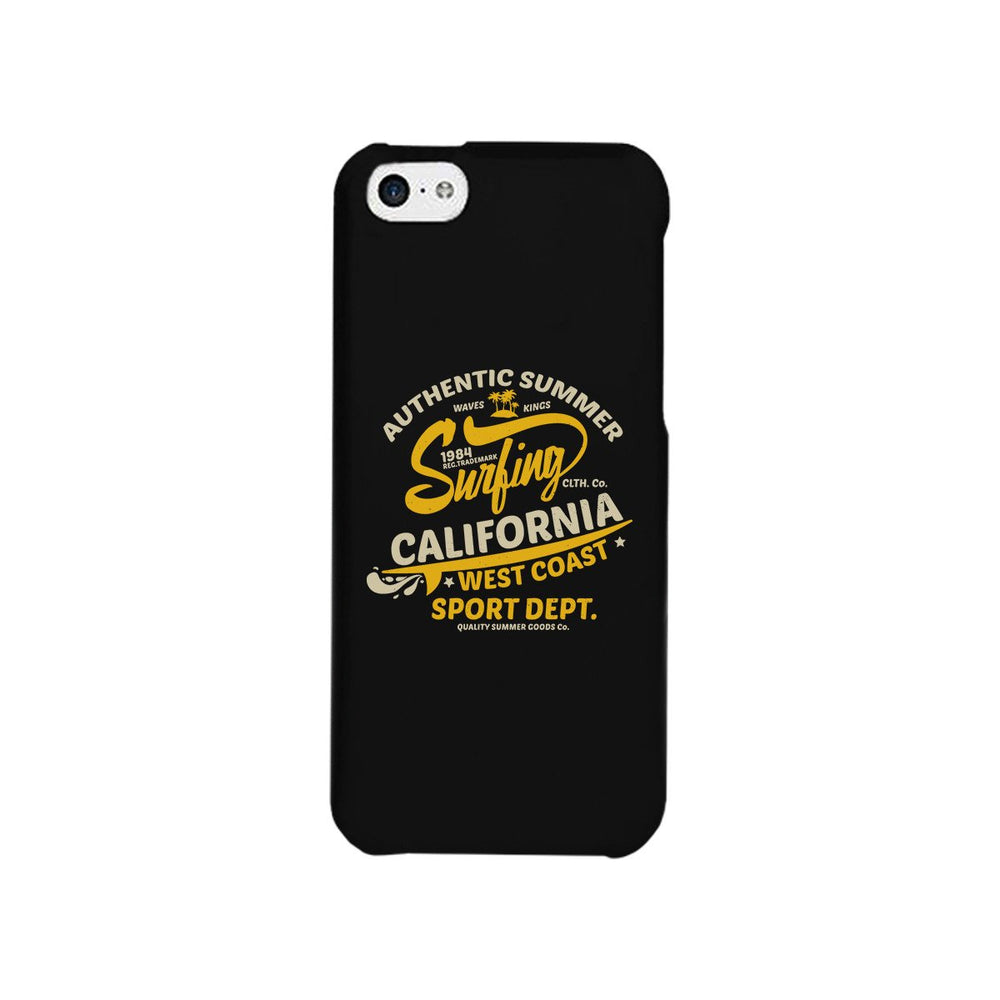 Authentic Summer Surfing California Black Phone Case