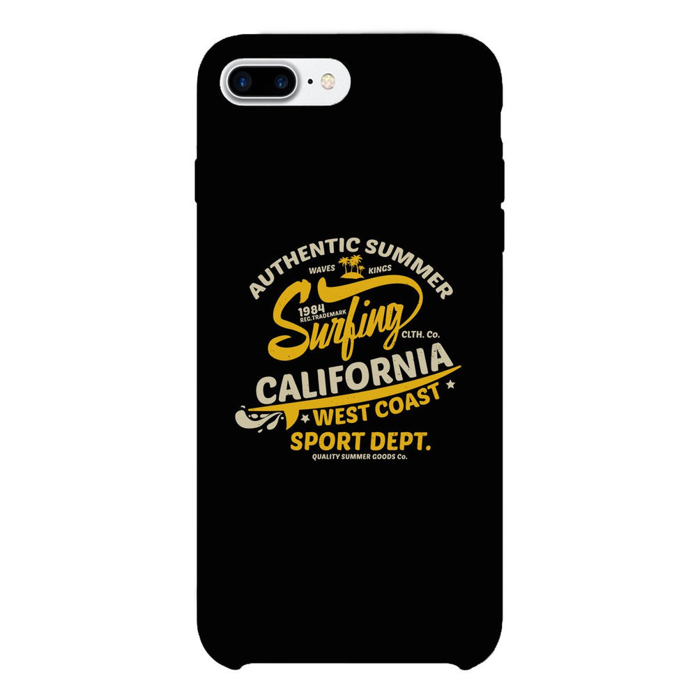 Authentic Summer Surfing California Black Phone Case