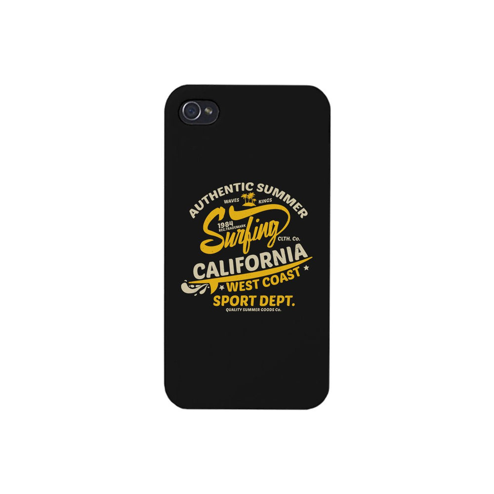 Authentic Summer Surfing California Black Phone Case