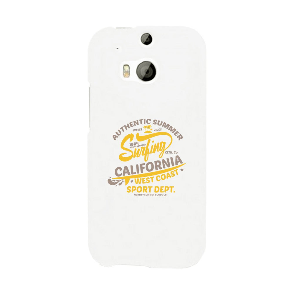 Authentic Summer Surfing California White Phone Case