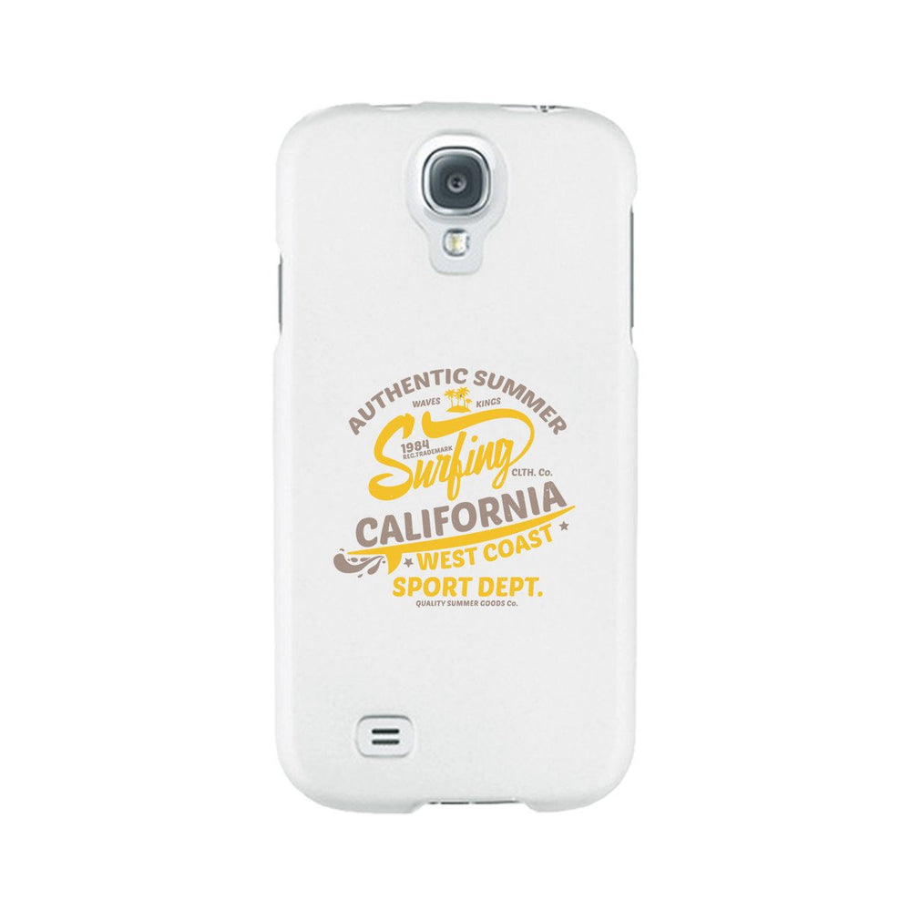 Authentic Summer Surfing California White Phone Case