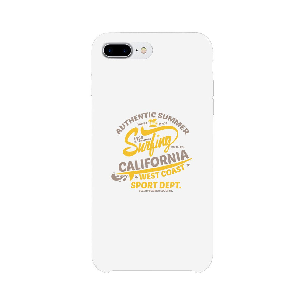 Authentic Summer Surfing California White Phone Case