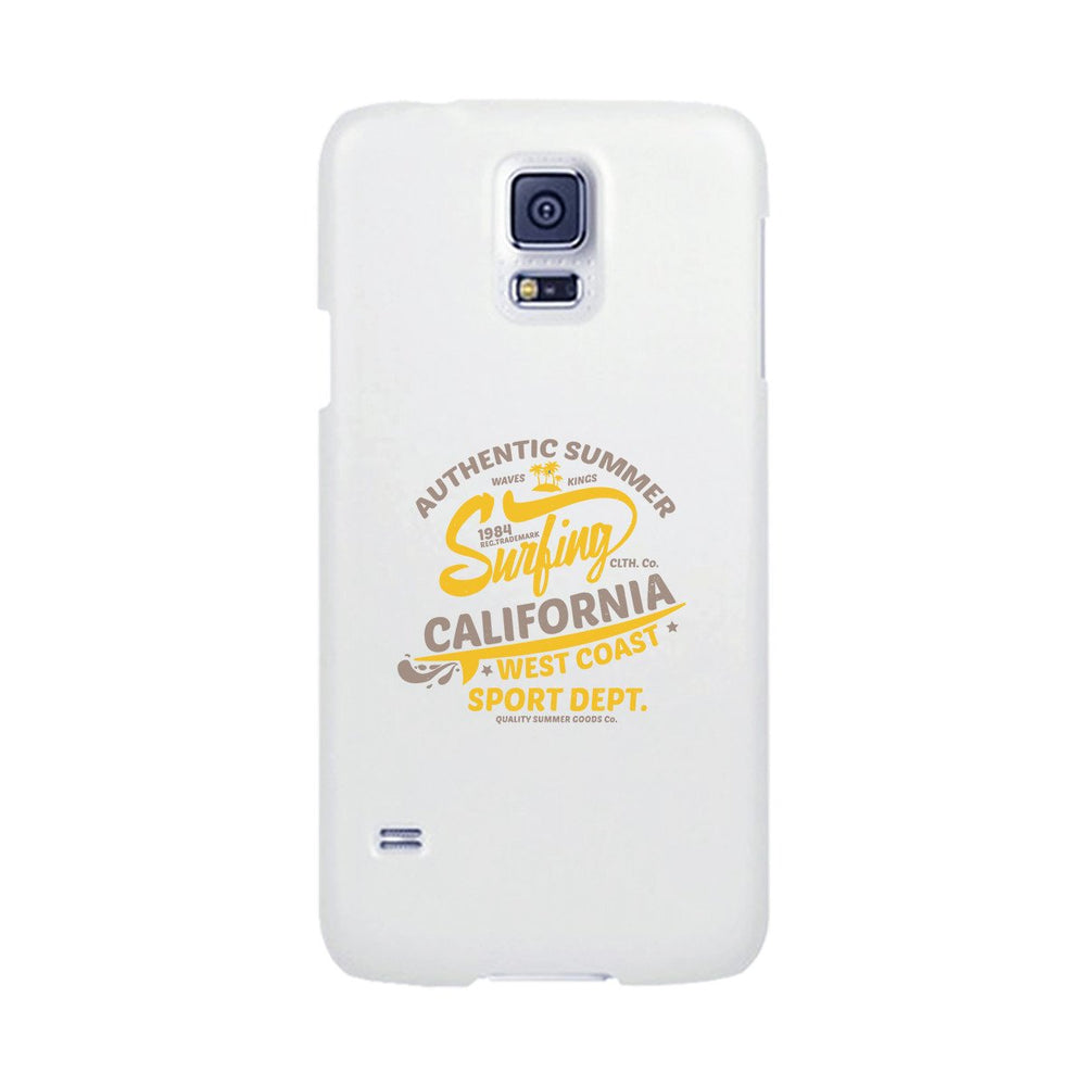Authentic Summer Surfing California White Phone Case