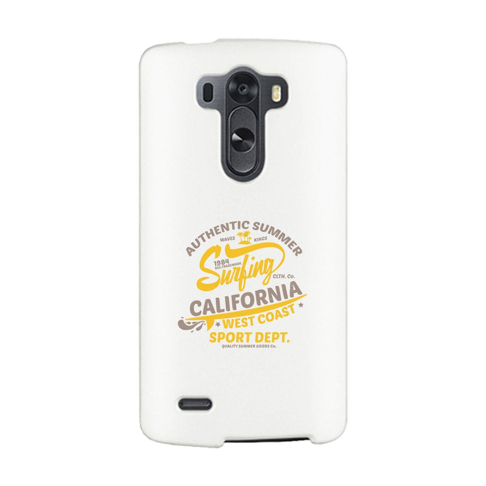 Authentic Summer Surfing California White Phone Case