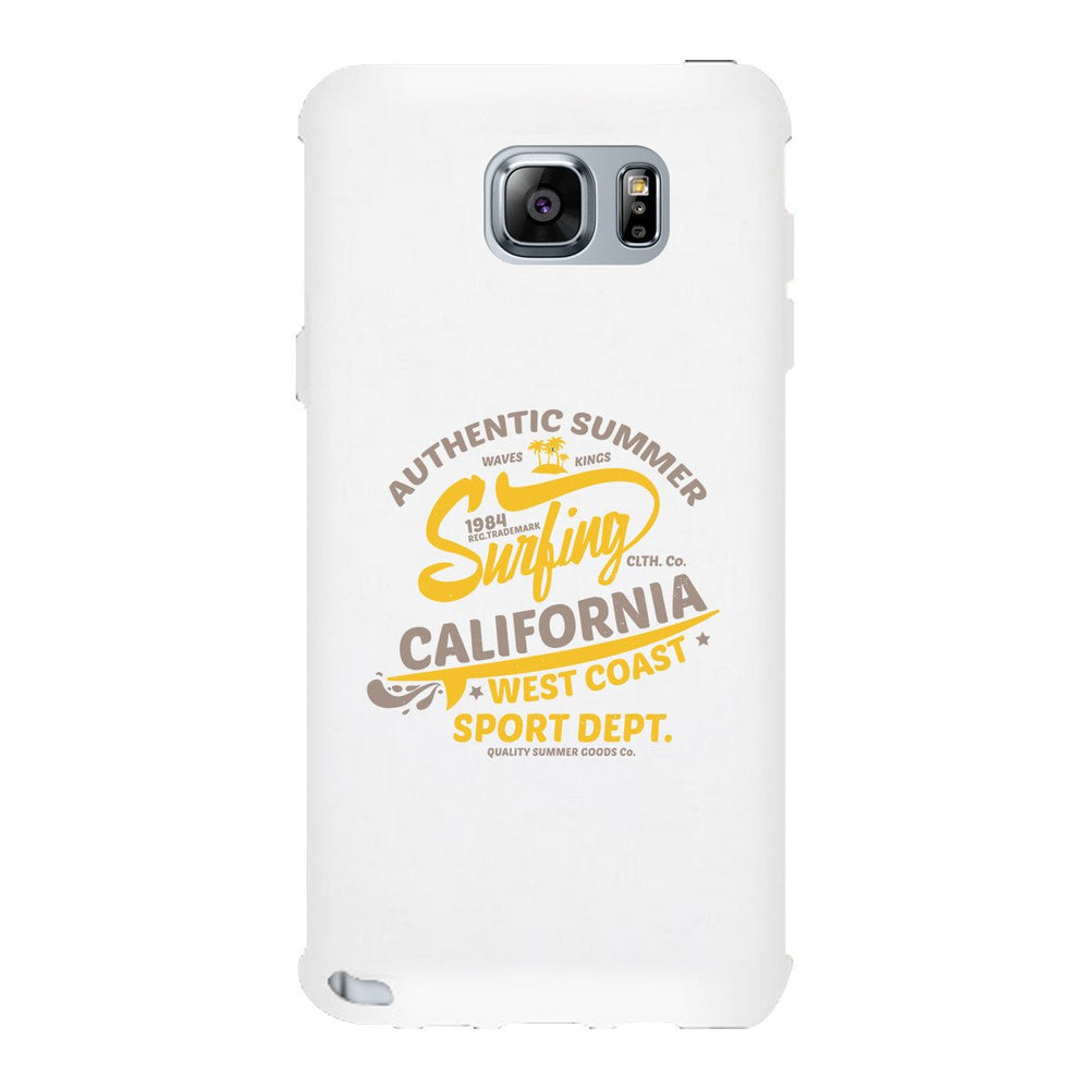 Authentic Summer Surfing California White Phone Case