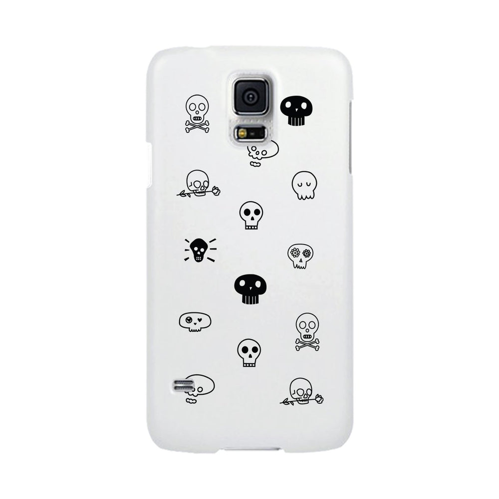 Skull Pattern White Phone Case