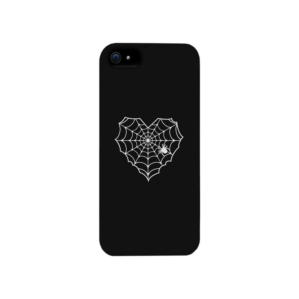 Heart Spider Web Black Phone Case