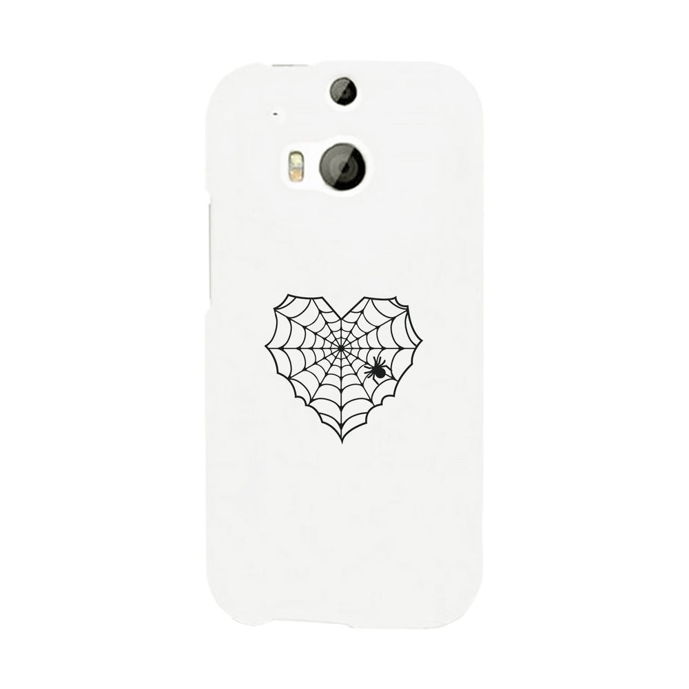 Heart Spider Web White Phone Case