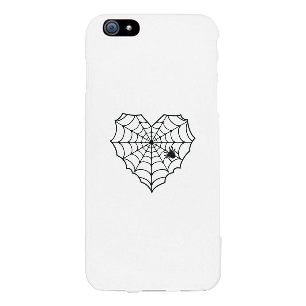 Heart Spider Web White Phone Case