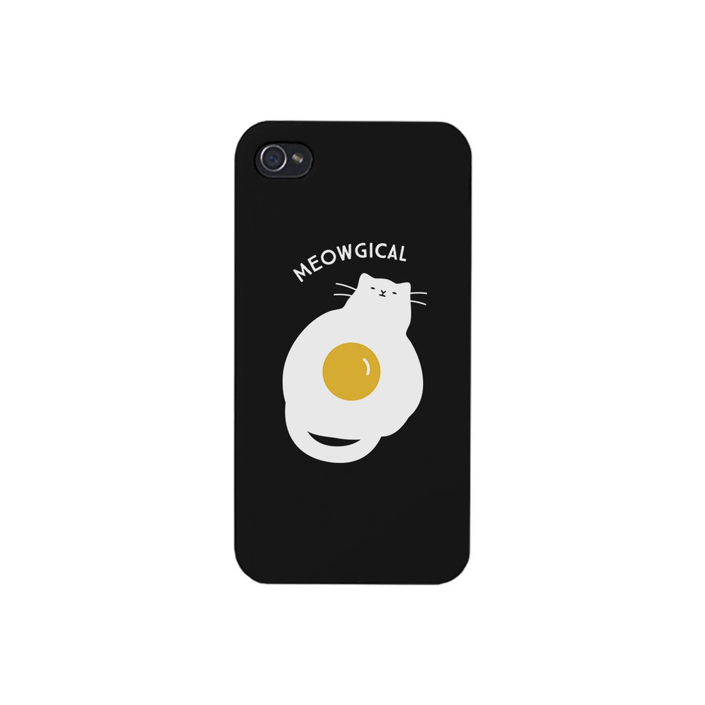 Meowgical Cat And Fried Egg Black Phone Case